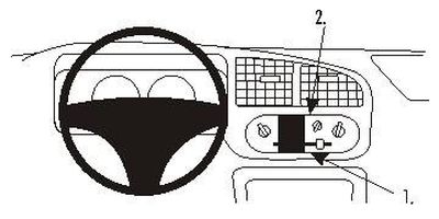 ProClip Monteringsbygel Daihatsu Cuore 01-03/Max 02-07, Centrerad