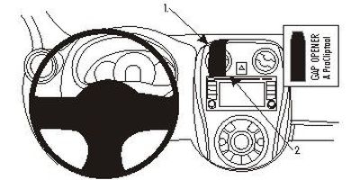 ProClip Monteringsbygel Nissan Note 13-15, Centrerad