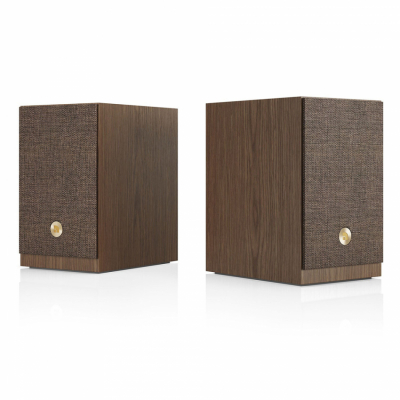 Audio Pro A28 W aktiiviset jalustakaiuttimet Wi-Fi:llä, pähkinäpuu