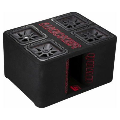 Kicker Solo-Baric QL7R122, 4 x 12 tuumaa subwooferkotelo, 2 x 2 ohmia