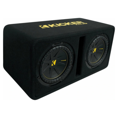 Kicker CompC DCWC102, refleksikoteloitu 2x10 tuuman subwooferkotelo, 2 ohm