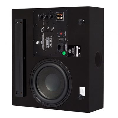 DLS Flatsub Midi seinälle asennettava aktiivinen subwoofer, matta musta