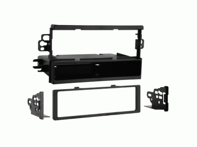 Asennuskehys 1-DIN varustetaskulla, musta