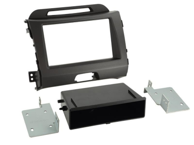 Monteringsram 2-DIN Kia Sportage 2010-2016, Mörkgrå