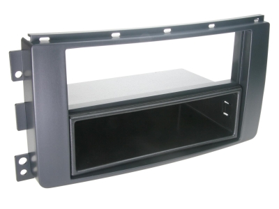 Asennuskehys 2-DIN säilytyslokerolla Smart ForFour/FourTwo, musta