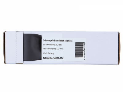 Krympslang svart 25.4 mm - 12.7 mm, 5 meter