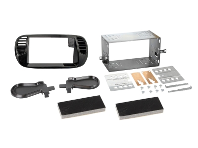 Asennuskehys 2-DIN Fiat 500, mattamusta