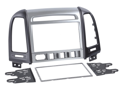 Asennuskehys 2-DIN Hyundai Santa Fe, hopea/musta