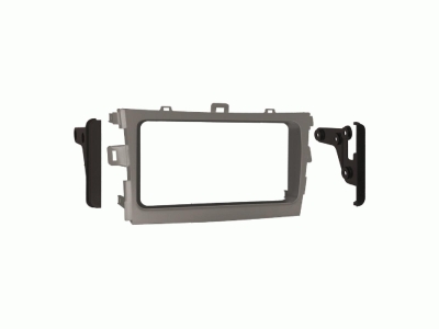 Asennuskehys 2-DIN Toyota Corolla 2009-2013, hopea