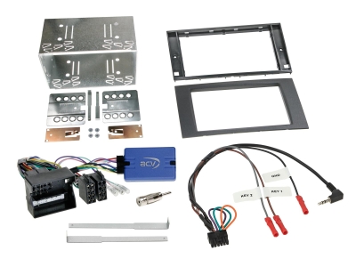 2-DIN Kit Ford musta SWC/CAN Bus/antenni