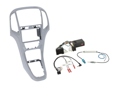 2-DIN Kit Opel Astra J 2009-2018, platinasilver