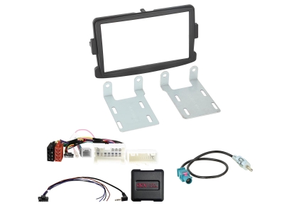Asennussarja 2-DIN Dacia/Fiat/Nissan/Opel/Renault, musta
