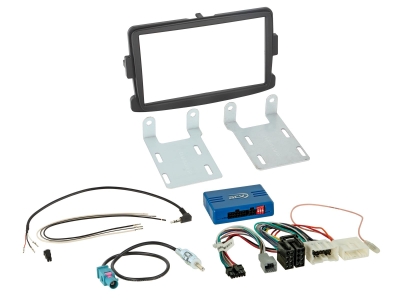 Asennussarja 2-DIN Dacia/Fiat/Nissan/Opel/Renault, musta