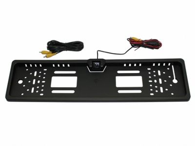 Nummerplåtshållare med backkamera och LED