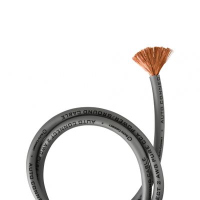 Auto-Connect 2 metrin virtajohto CCA 35mm², harmaa