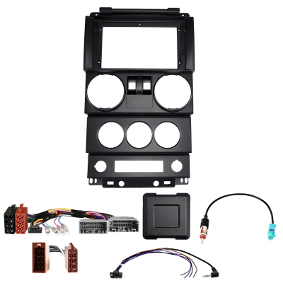 Auto-Connect asennussarja 9 tuuman autosoittimelle, Jeep Wrangler 2-ovinen 2007-2010