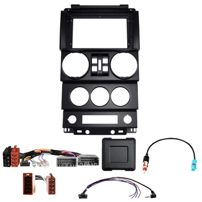 Auto-Connect asennussarja 9 tuuman autosoittimelle, Jeep Wrangler 4-ovinen 2007-2010