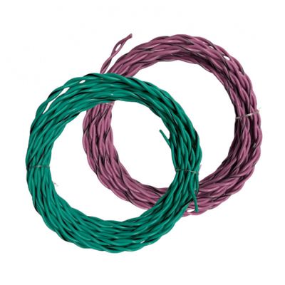 Auto-Connect kierretty kaiutinkaapeli 2x1.0mm² vihreä ja violetti, 6 metriä