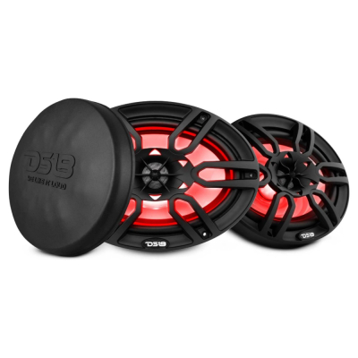 DS18 NXL-69/BK, mustat 6x9 tuuman marinekaiuttimet LED-valolla, pari