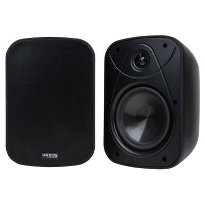 Dayton Audio IO65XP, aktiiviset 6,5 tuuman ulkokaiuttimet, musta pari