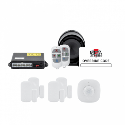 MetaSystem EVOCAN-CAMP, hälytys, jossa on 4 magneettikytkintä ja 1 liiketunnistin