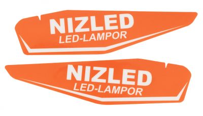 Nizled dekal till handtagsskydd KTM orange par