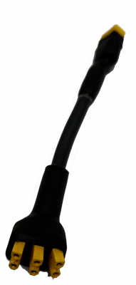 Adapterkabel till 2024- lampkåpa, 10cm XT60-XT30x3
