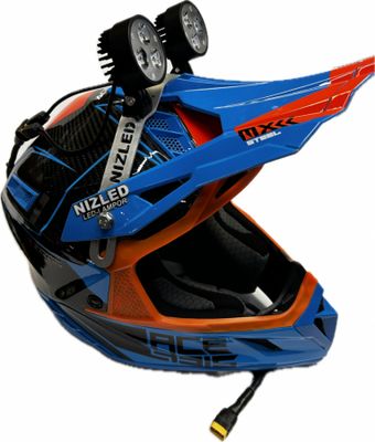 NIZLED LED-hjälmkit 2XE30 kallvit, li-ion batteri 10 Ah, (120g/60w)