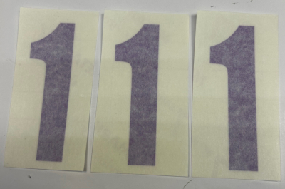 Nizled siffer dekal svart 1 10x5cm