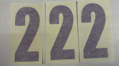 Nizled siffer dekal Lila 2 10x5cm