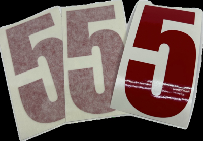 Nizled siffer dekal röd 5 10x5cm