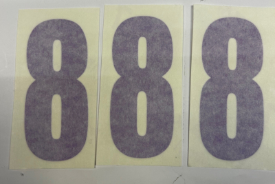 Nizled siffer dekal Lila 8 10x5cm