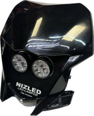 Kaksoislamppukotelo kylmänvalkoinen 80w Yamaha WR 2019-2026, musta, 2xE406k