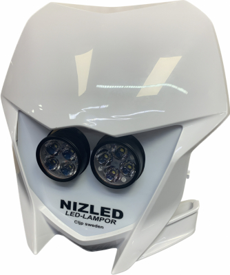 Dubbelkåpa insteg 80w Yamaha WR vit 2019-2024, NIZLED R40DRL