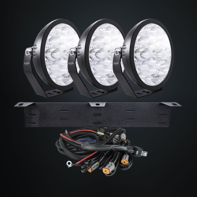 Strands Täydellinen Setti 3X Yukon 2 Lisävalot Flood 9″ LED