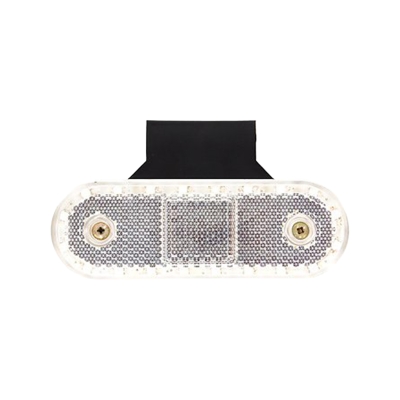 Rantaviivan sijaintivalo Valkoinen LED 12-24V, Sisältää kulma-kiinnikkeen.