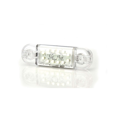 Strands sijaintivalo Valkoinen Slim 12 LED, 9-36V IP68. E-merkki.