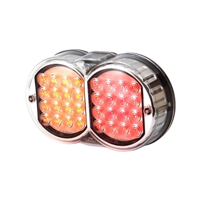 Strands Rundx2 LED 3 kamaria 12-24V, L:208 H:121 D:57mm Kiinnityspultti M8