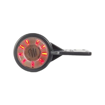 Strands Gummiarm Vit/Röd LED M. Platta, Kirkas lasi. E-merkintä 12-24V