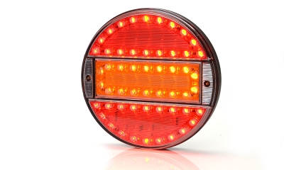 Strands Rund LED 3 Kammiota 12-24V, 142 mm halkaisija värillinen linssi