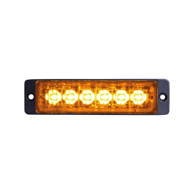Rannan suunnattu salama-valo oranssi 6 LED