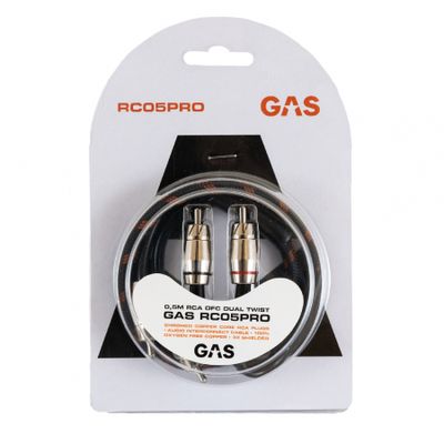 GAS RC05PRO kolminkertainen RCA-kaapeli, 0.5 metriä