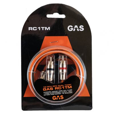 GAS RC1TM kaksisuuntainen RCA-kaapeli, 1 metri