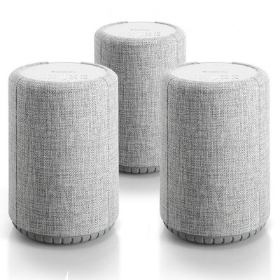 3-Pack Audio Pro A10 aktiv Wifi-högtalare, ljusgrå