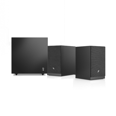 Audio Pro A28 W mustana SW-5:n kanssa, aktiivinen 2.1 kaiutinpaketti