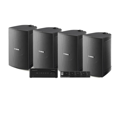 4-pack Yamaha NS-AW294 Tangent Ampster BT III:n ja kaiutinkytkimen kanssa, ulkopaketti