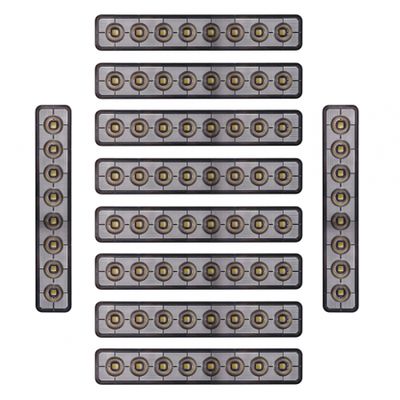 10-pakkaus NIZLED B48RF, kulmikas 24,2 cm taka-/työvalot, 48W, työvalopaketti