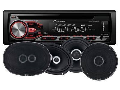 Pioneer DEH-4800FD & GAS SILVER-högtalare