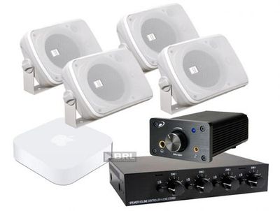 Lådhögtalare, högtalarväxel & förstärkare + trådlös mottagare