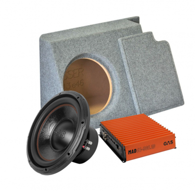 GAS MAD & Hammer Tech Subwooferpaketti BMW E46 Sedanille